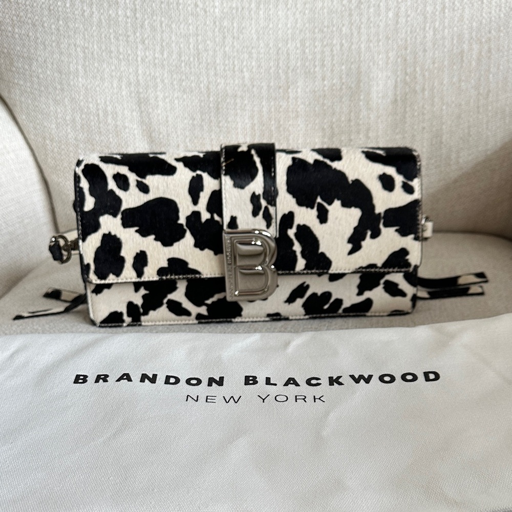 Brandon Blackwood Monochrome Cow Print Handbag 🥰🥰